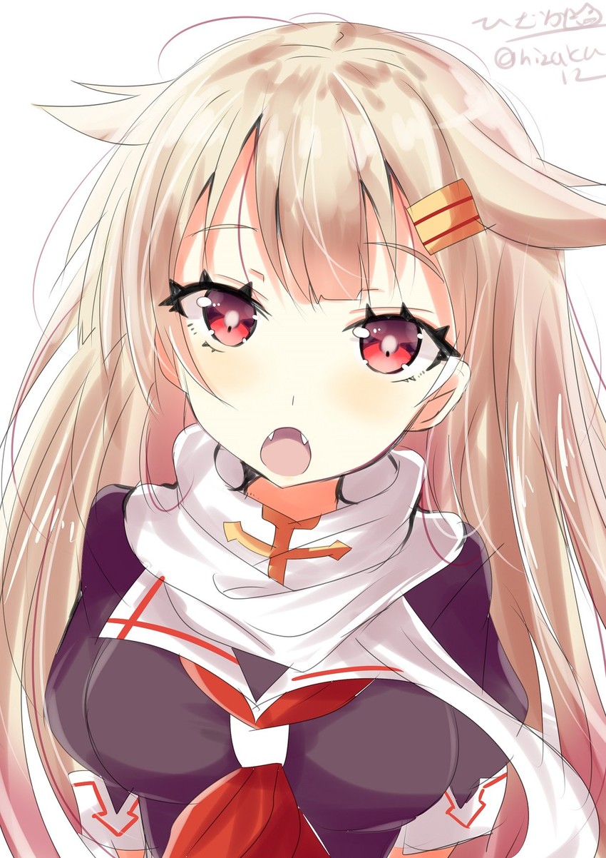 yuudachi and yuudachi kai ni (kantai collection) drawn by hizaka