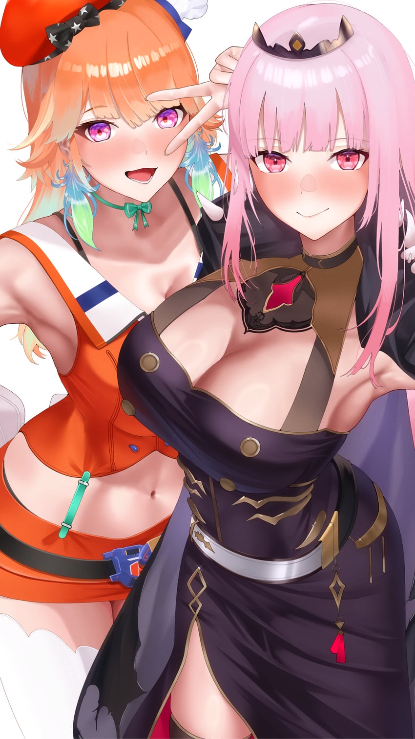 mori calliope and takanashi kiara (hololive and 1 more) drawn by 404_(pixiv_94263879)