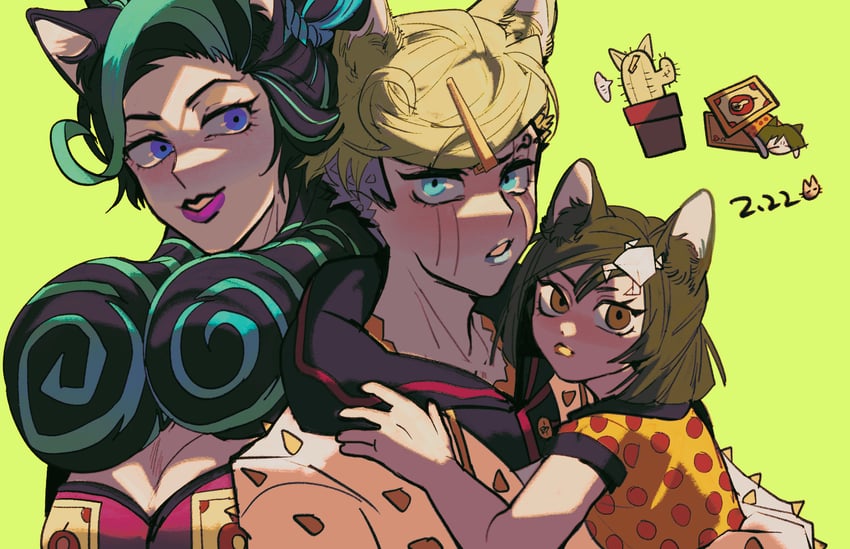higashikata jobin, higashikata tsurugi, and higashikata kato (jojo no kimyou na bouken and 1 more) drawn by swampland