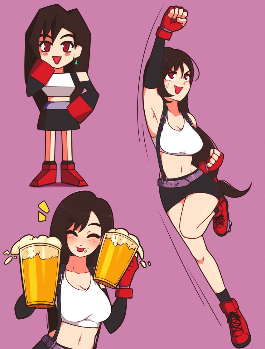 tifa lockhart (final fantasy and 1 more) drawn by jeff_miga