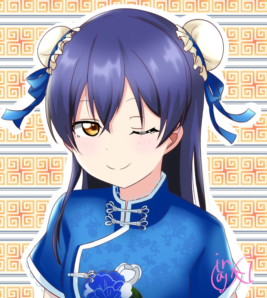 sonoda umi (love live! and 2 more) drawn by tsubuan_(in_taiyaki)