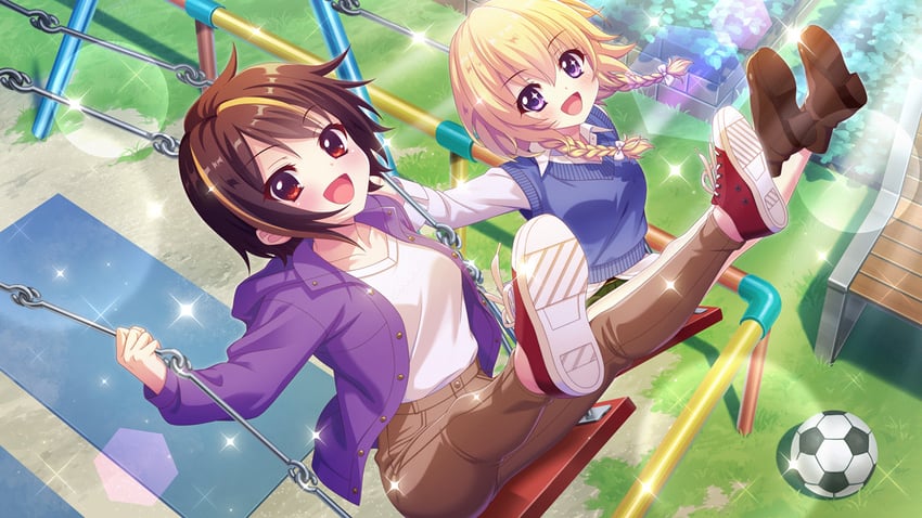 hasegawa mii and bandou mikuru (re:stage!) drawn by izumi_tsubasu
