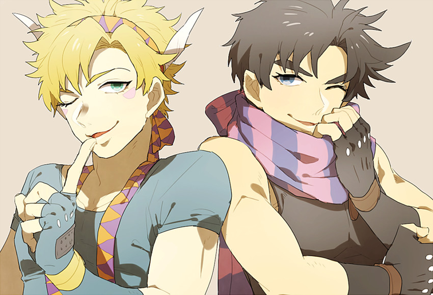 joseph joestar and caesar anthonio zeppeli (jojo no kimyou na bouken and 1 more) drawn by tano_(motitom)