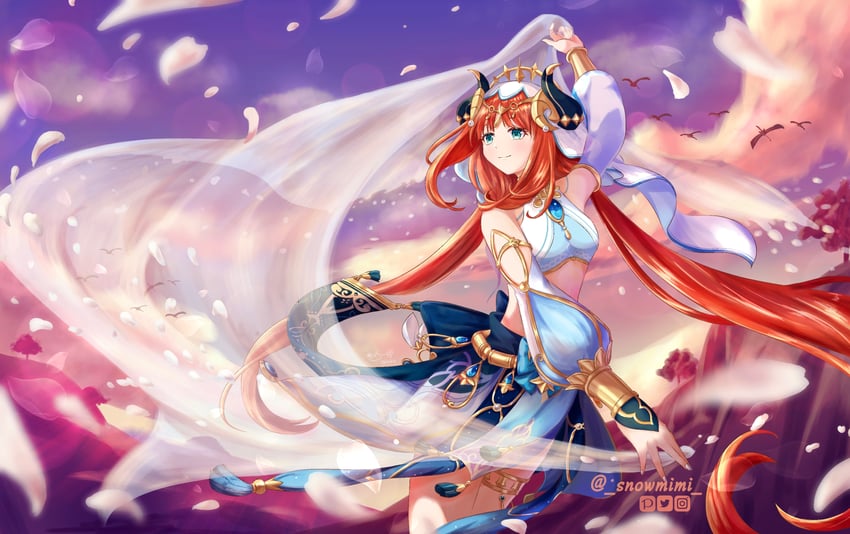 nilou (genshin impact) drawn by snow_(snowmimi)