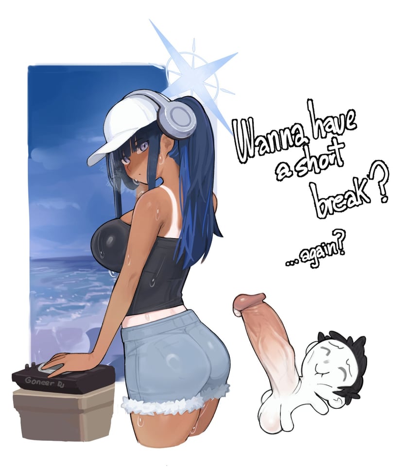 sensei, doodle sensei, and saori (blue archive) drawn by snorkel14