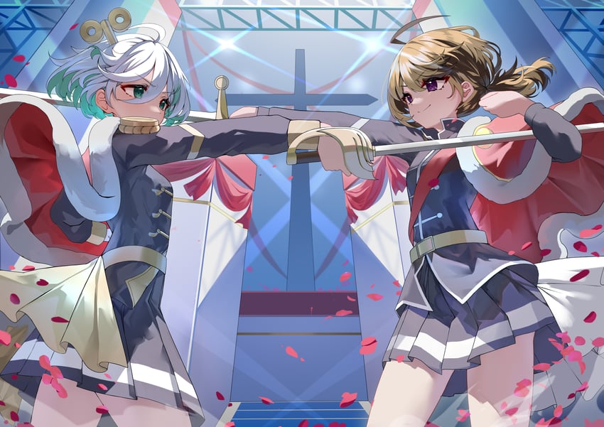 gigi murin and cecilia immergreen (hololive and 2 more) drawn by trap_(drthumt)