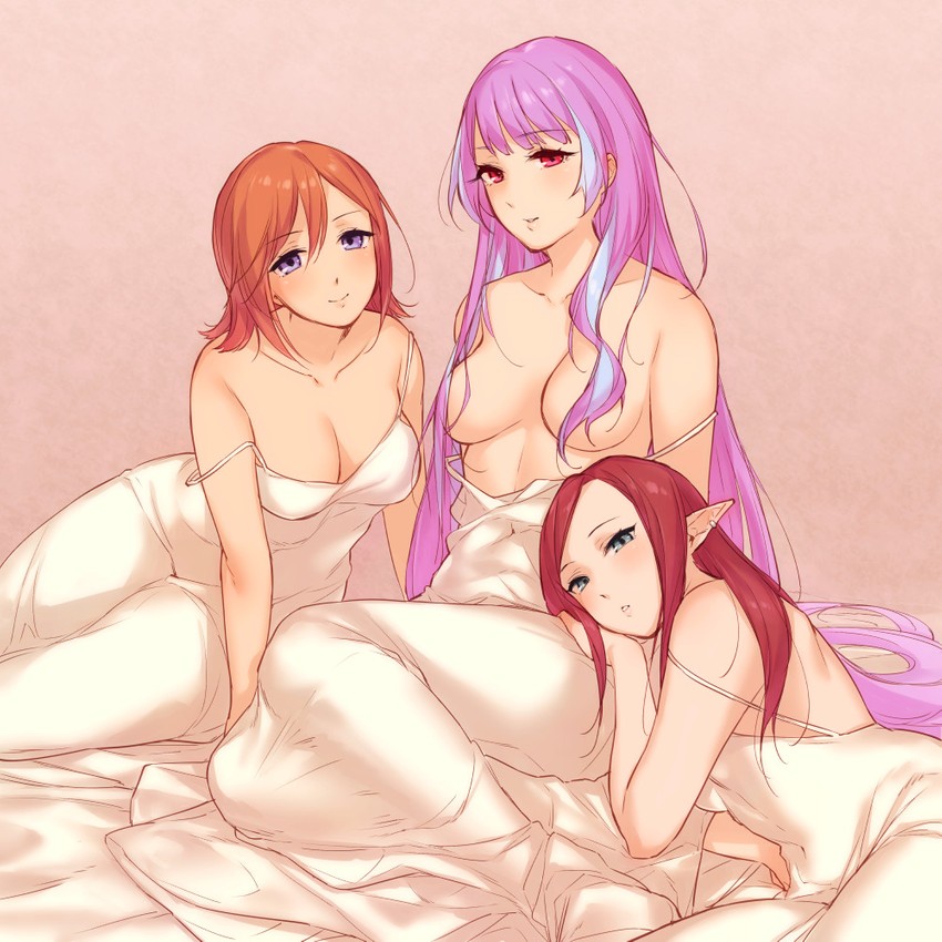 mikumo guynemer, kaname buccaneer, and mirage farina jenius (macross and 1 more) drawn by sasanoneko
