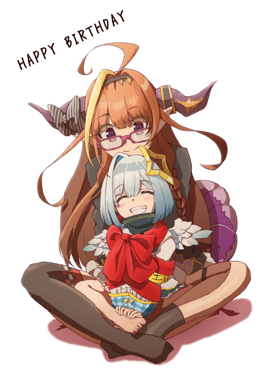 amane kanata and kiryu coco (hololive) drawn by amaru_keiichi