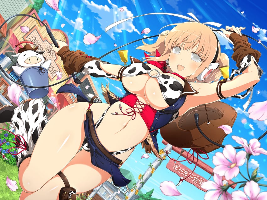 ushimaru and ushiwakamaru (senran kagura and 2 more) drawn by yaegashi_nan
