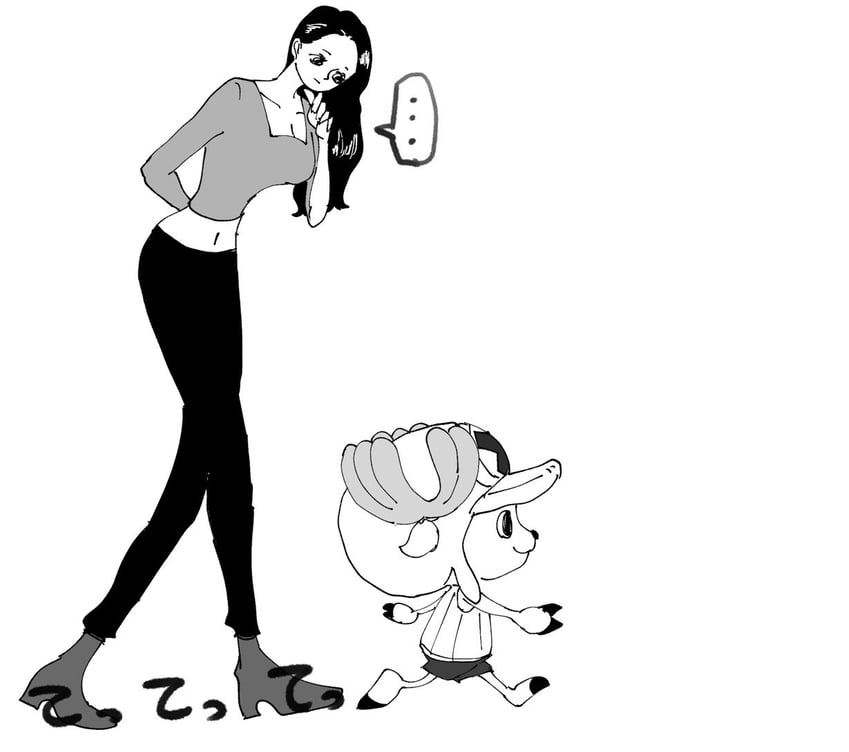 nico robin and tony tony chopper (one piece) drawn by tenteko_mm