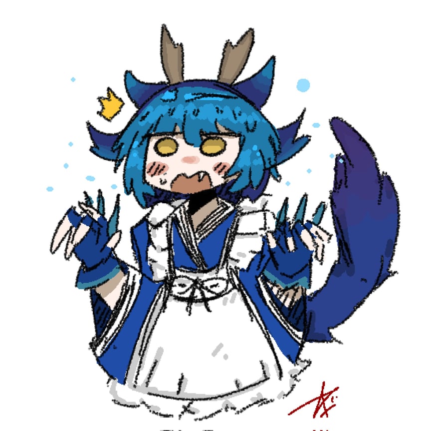 laundry dragonmaid (original and 1 more) drawn by ashenov