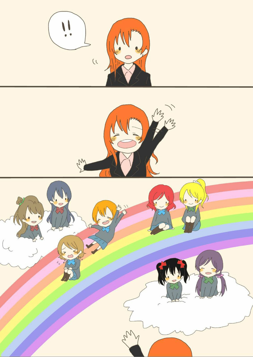 nishikino maki, tojo nozomi, sonoda umi, yazawa nico, ayase eli, and 4 more (love live! and 1 more) drawn by kantarou_(syu0ntyyy)