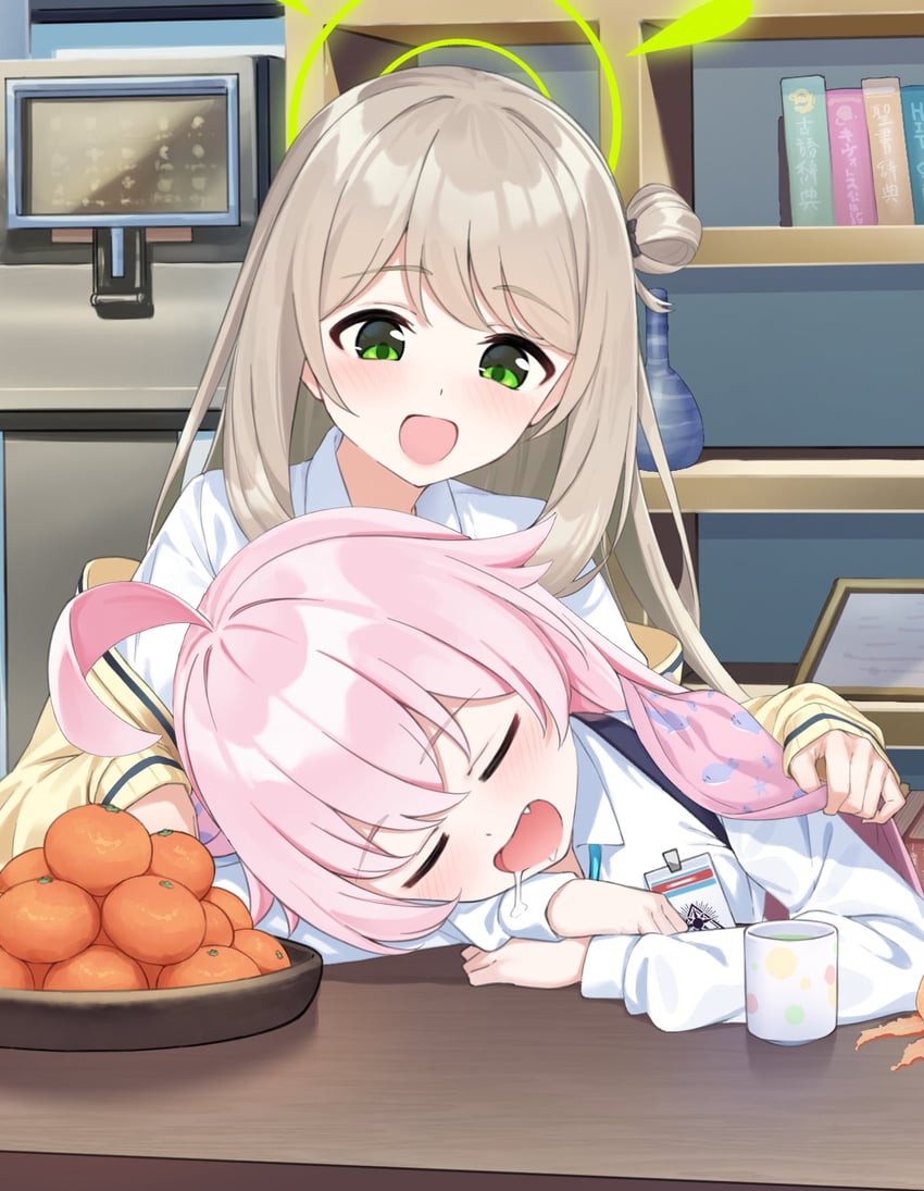 hoshino and nonomi (blue archive) drawn by pizza_(pizzania_company)