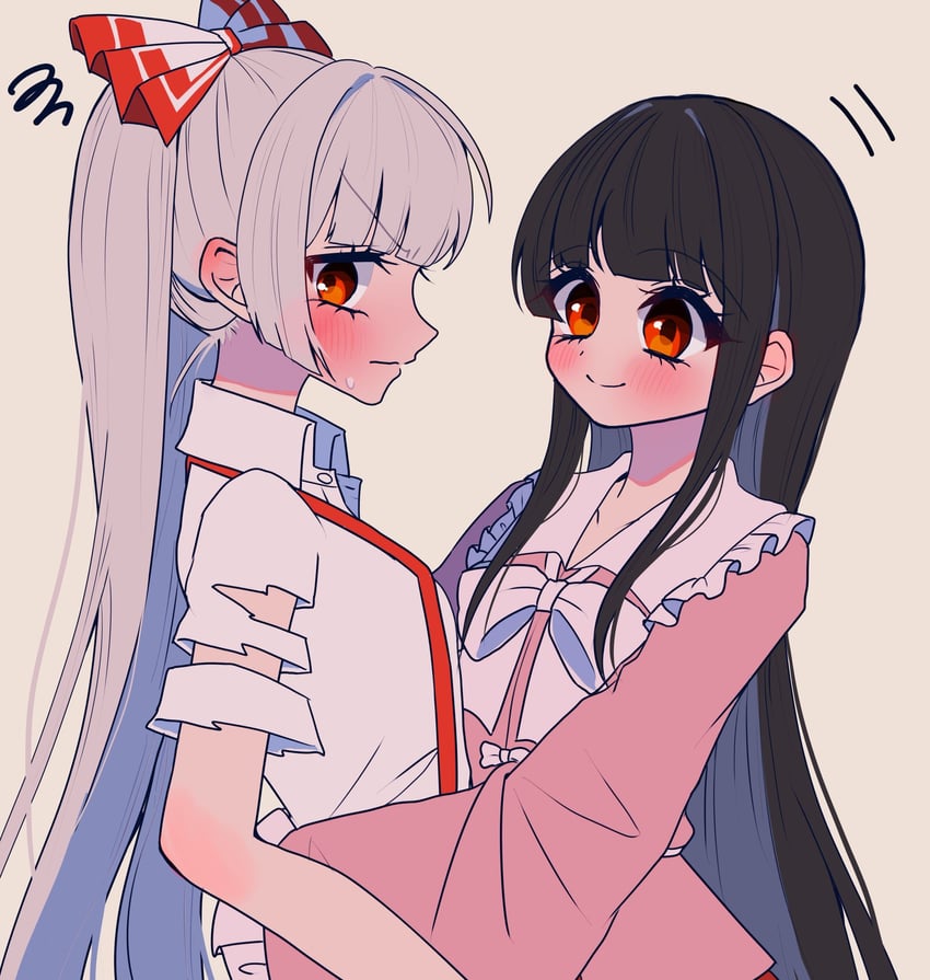 fujiwara no mokou and houraisan kaguya (touhou) drawn by ta_mi_01000