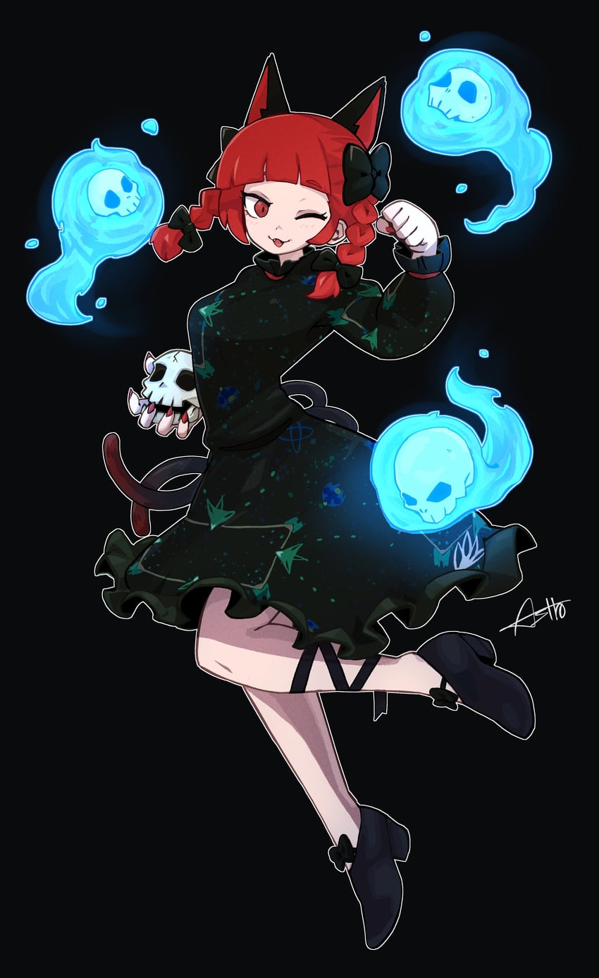 kaenbyou rin (touhou) drawn by asutoro_(s--t)