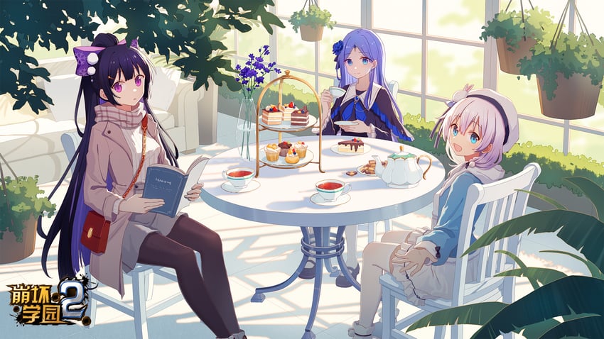 raiden mei, theresa apocalypse, and jyahnar (honkai and 1 more)