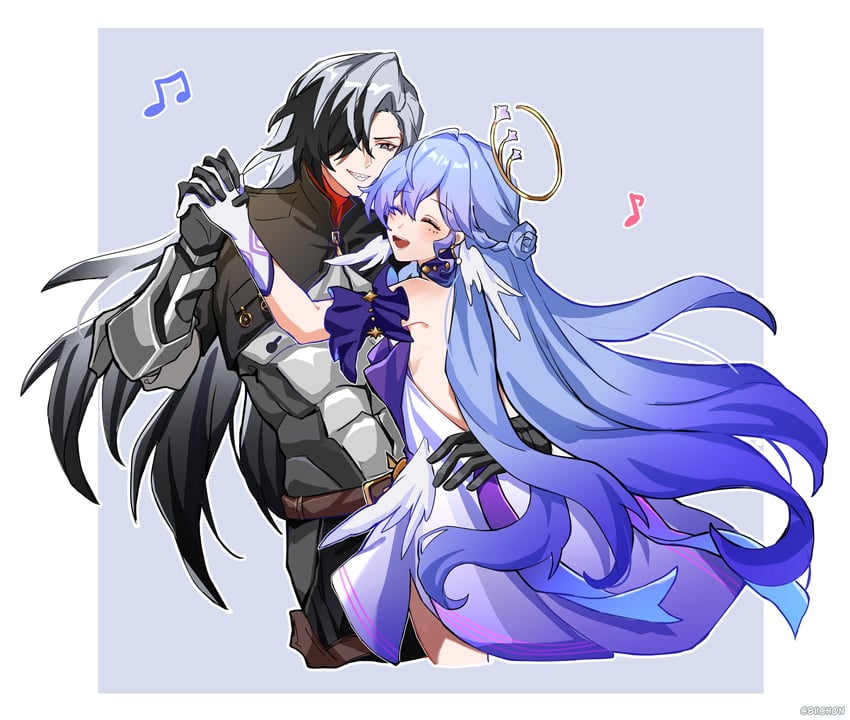 robin and boothill (honkai and 1 more) drawn by bii_(biichon)
