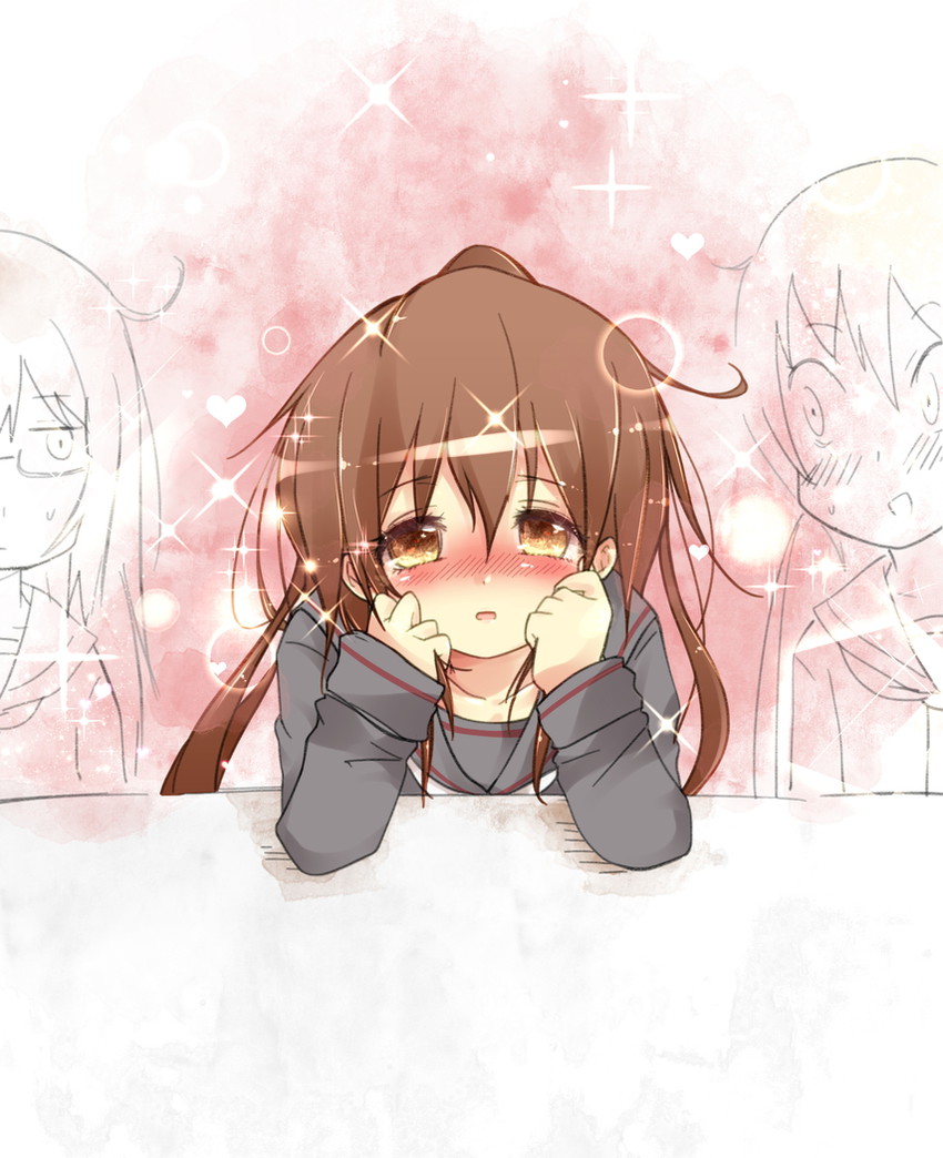 satsuki, fumizuki, and mochizuki (kantai collection) drawn by sawamura_aoi
