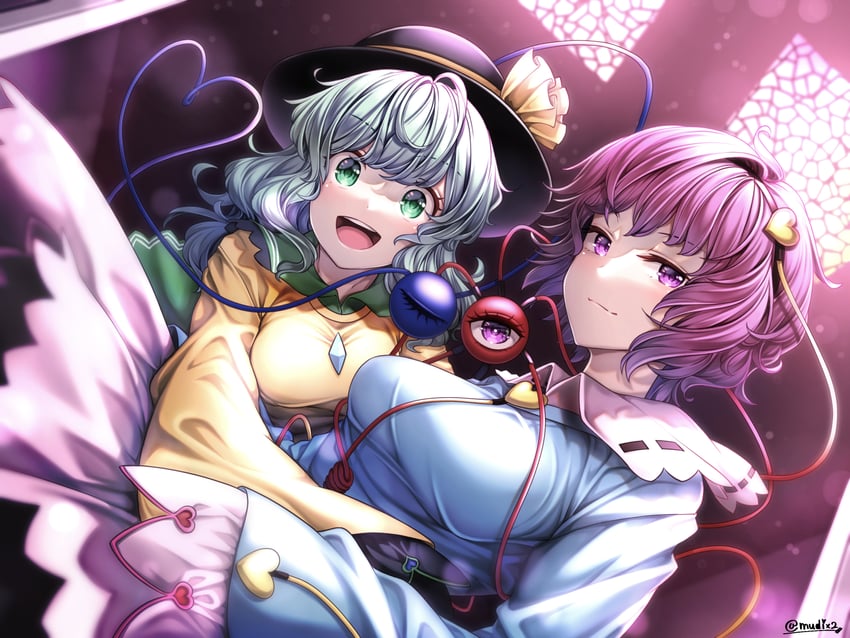 komeiji koishi and komeiji satori (touhou) drawn by mitama_mudimudi
