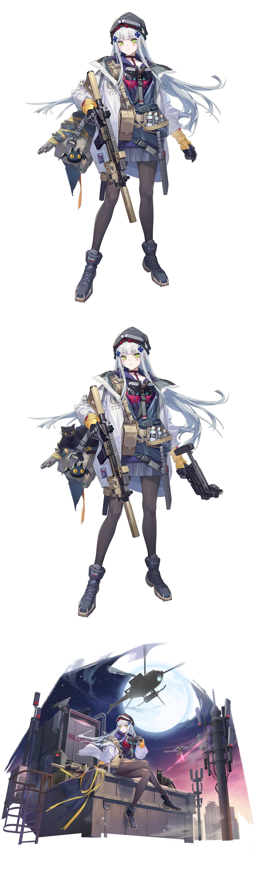 hk416 and clukay (girls' frontline and 1 more) drawn by yitiao_er-hua