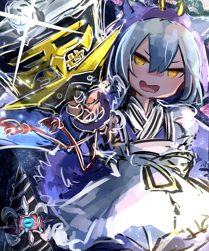 laundry dragonmaid, triple tactics talent, and myutant m-05 (yu-gi-oh!) drawn by hatano_kiyoshi