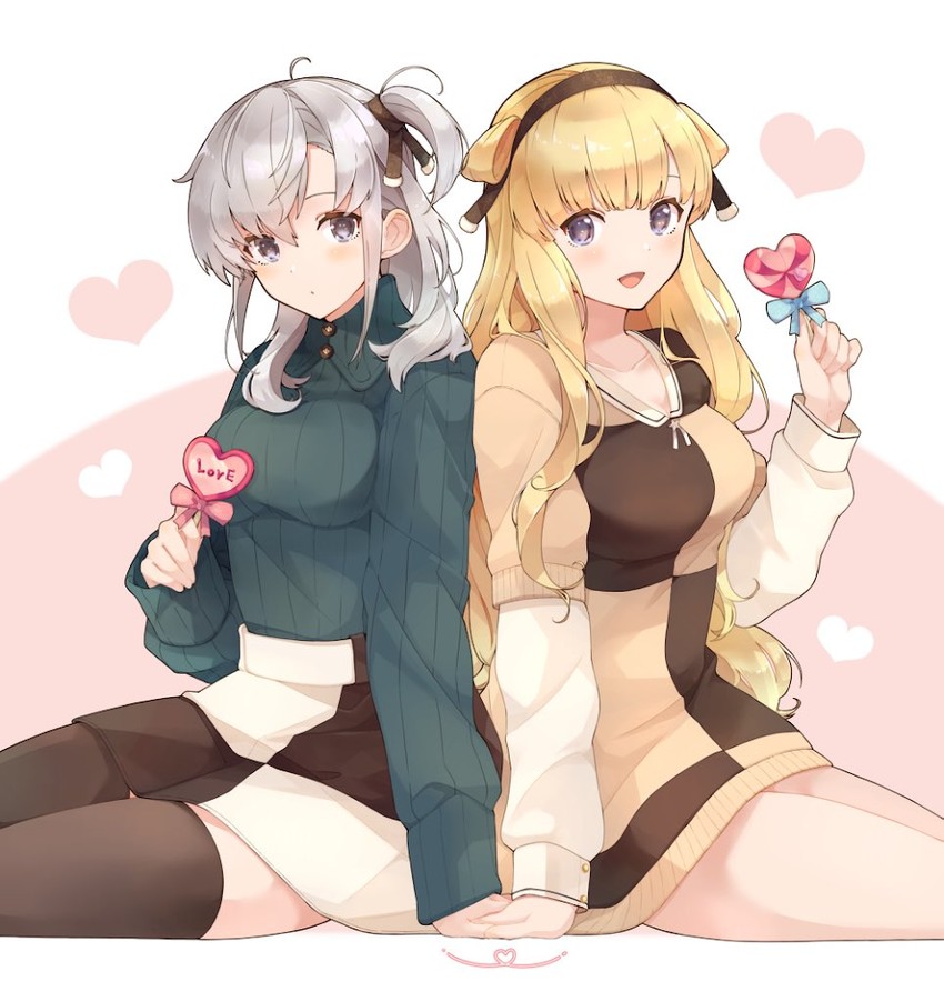 suzutsuki and fletcher (kantai collection) drawn by shakemi_(sake_mgmgmg)