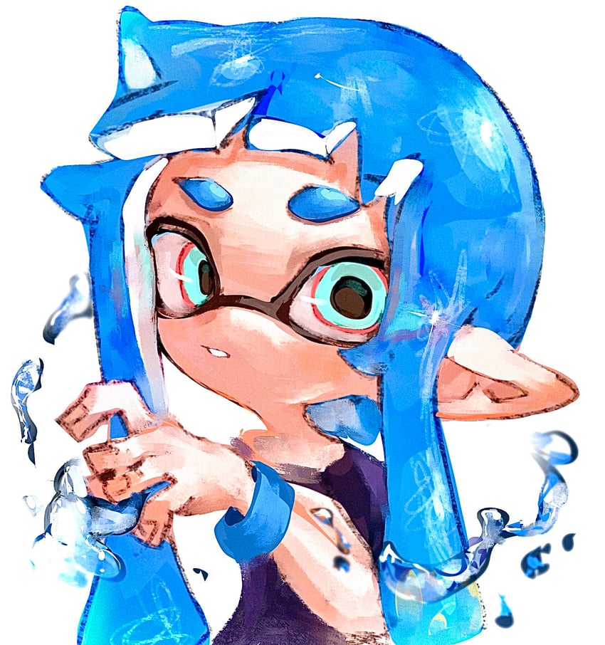 inkling player character and inkling girl (splatoon and 1 more) drawn by shir4yuu