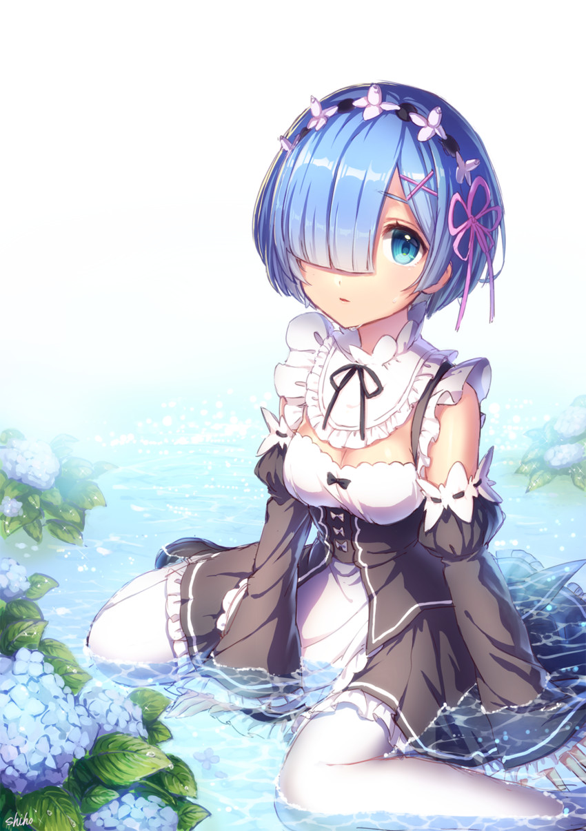 rem (re:zero kara hajimeru isekai seikatsu) drawn by sakura_shiho