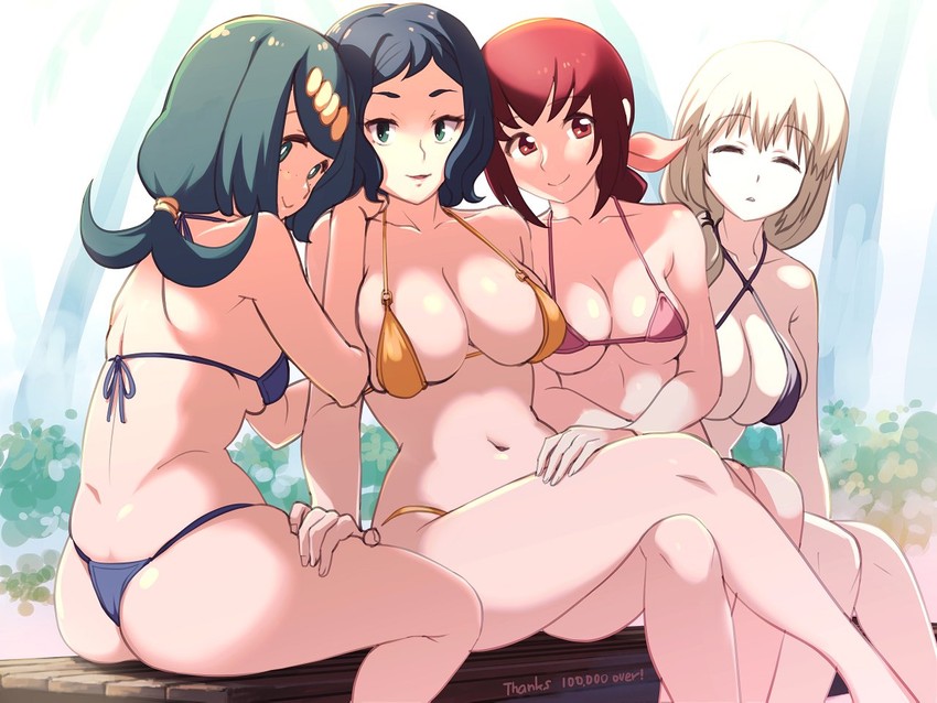 uzaki tsuki, iori rinko, lana's mother, and hoshizora ikuyo (pokemon and 6 more) drawn by ero_kaeru
