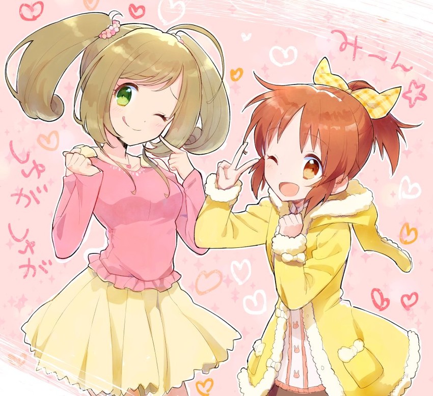 abe nana and sato shin (idolmaster and 1 more) drawn by kurochiroko
