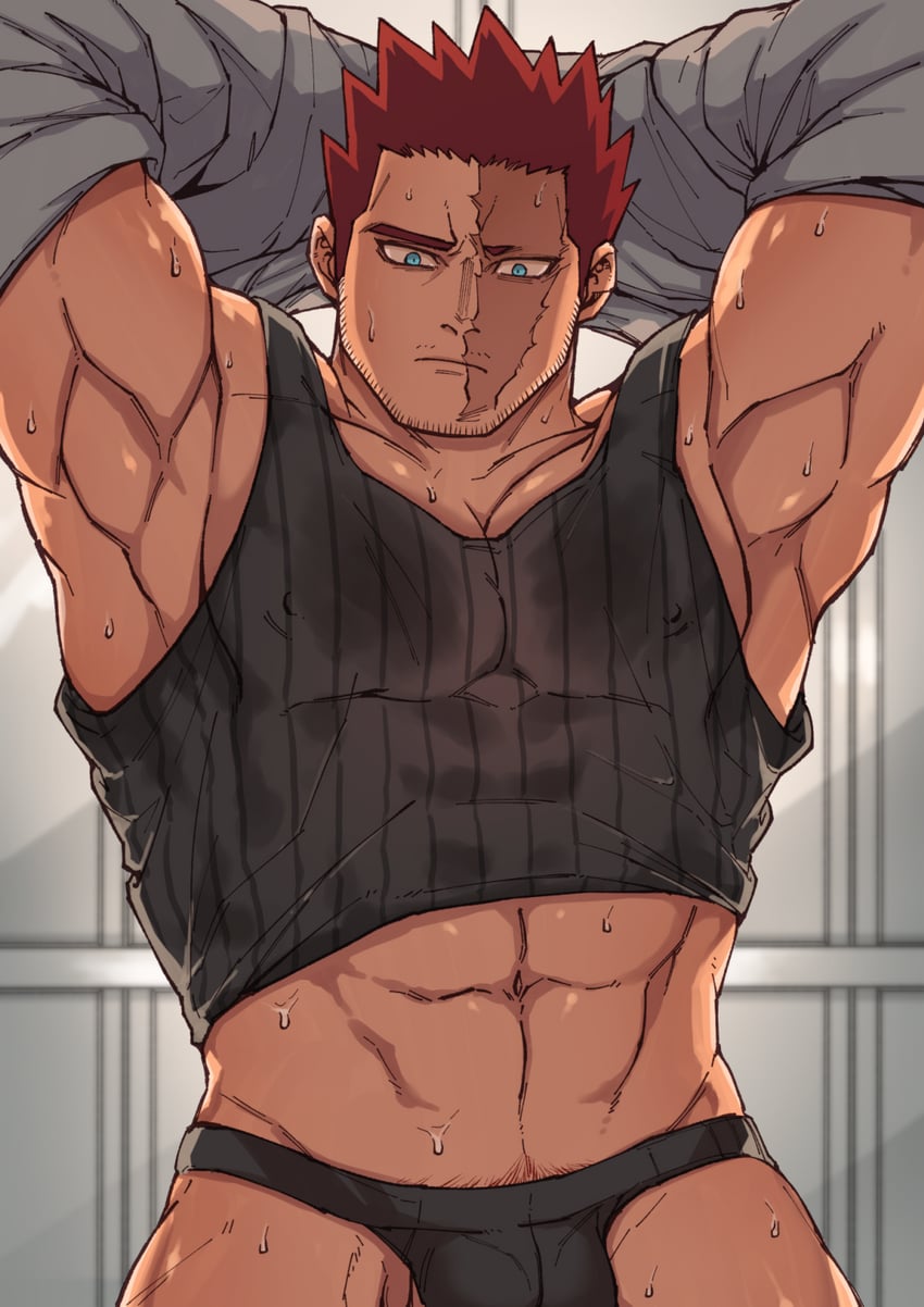 endeavor (boku no hero academia) drawn by abbbby_28