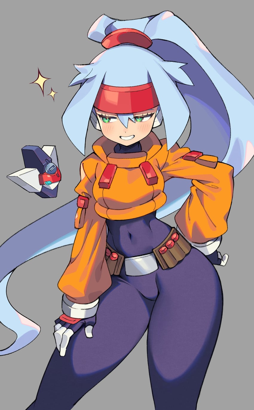 ashe and model a (mega man and 2 more) drawn by iroyopon