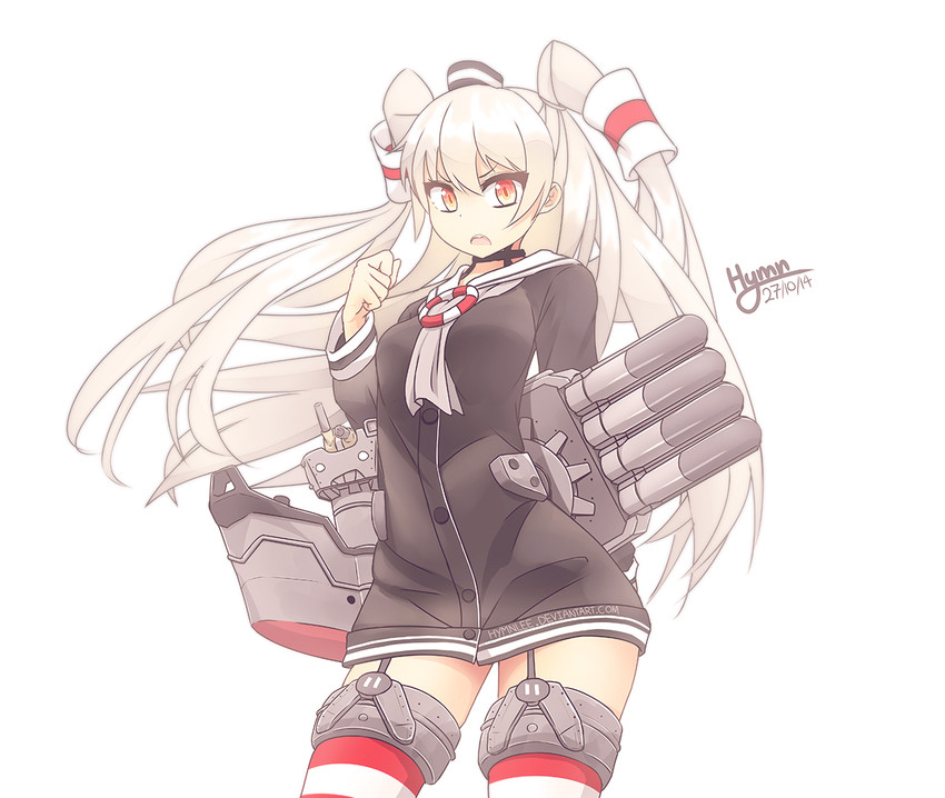 amatsukaze and rensouhou-kun (kantai collection) drawn by hymn_lee