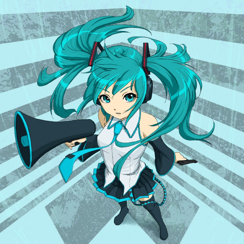 hatsune miku (vocaloid and 1 more) drawn by sugimasa