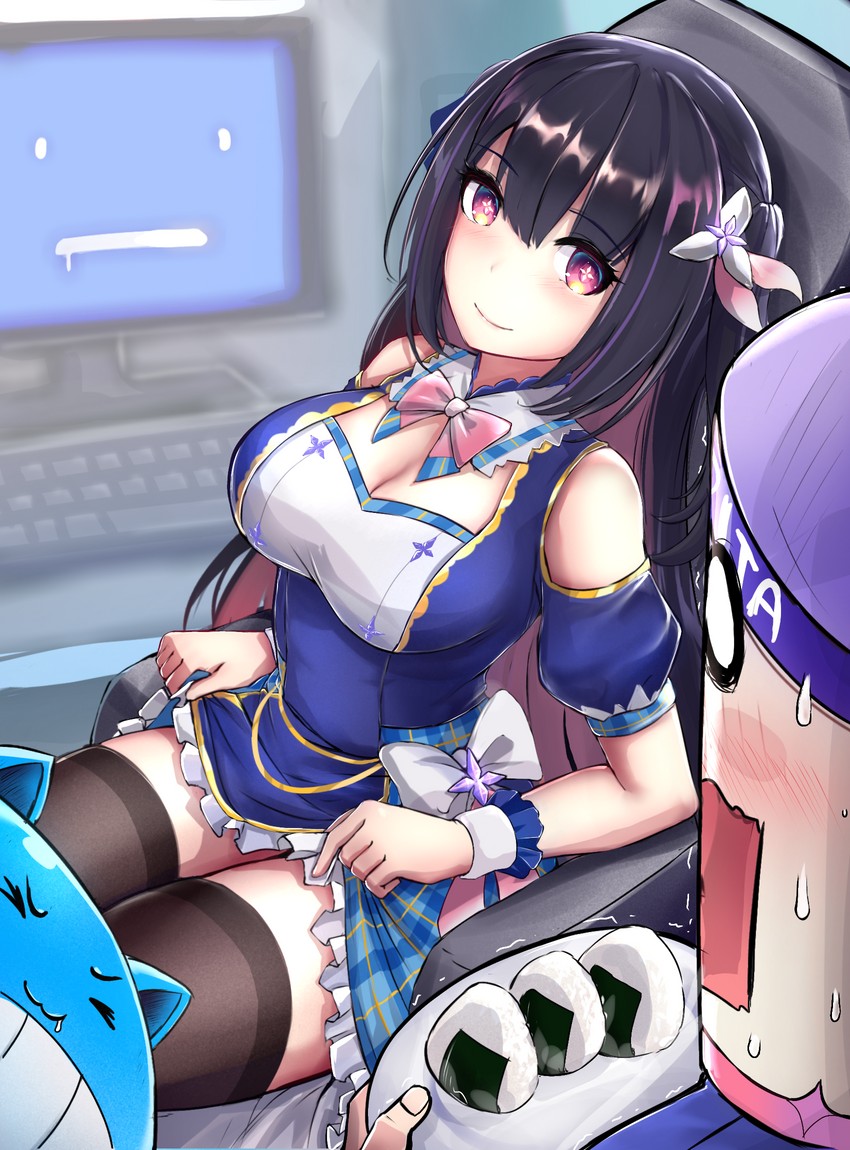 hina misora, kujira-chan, and misopita (wactor production) drawn by slash-ex