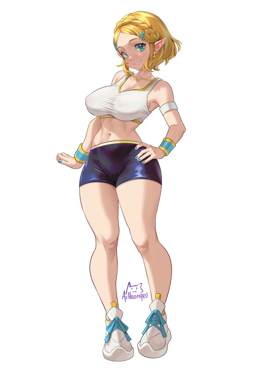 princess zelda (the legend of zelda and 1 more) drawn by achromaru