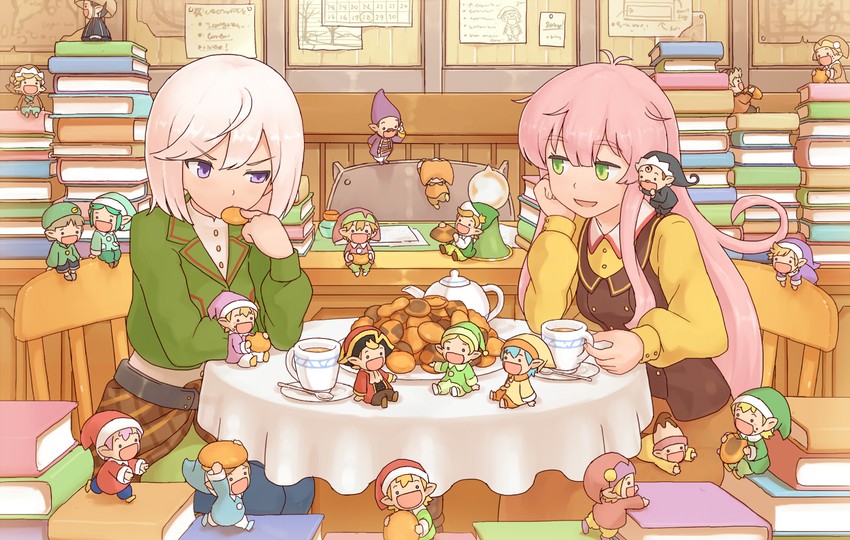 watashi, fairy, and y (jinrui wa suitai shimashita) drawn by monosenbei