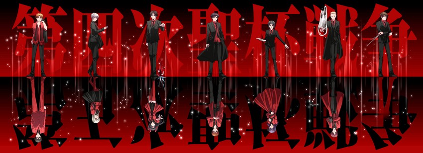 tohsaka rin, illyasviel von einzbern, emiya shirou, matou sakura, kotomine kirei, and 8 more (fate and 3 more) drawn by iroha_(shiki)