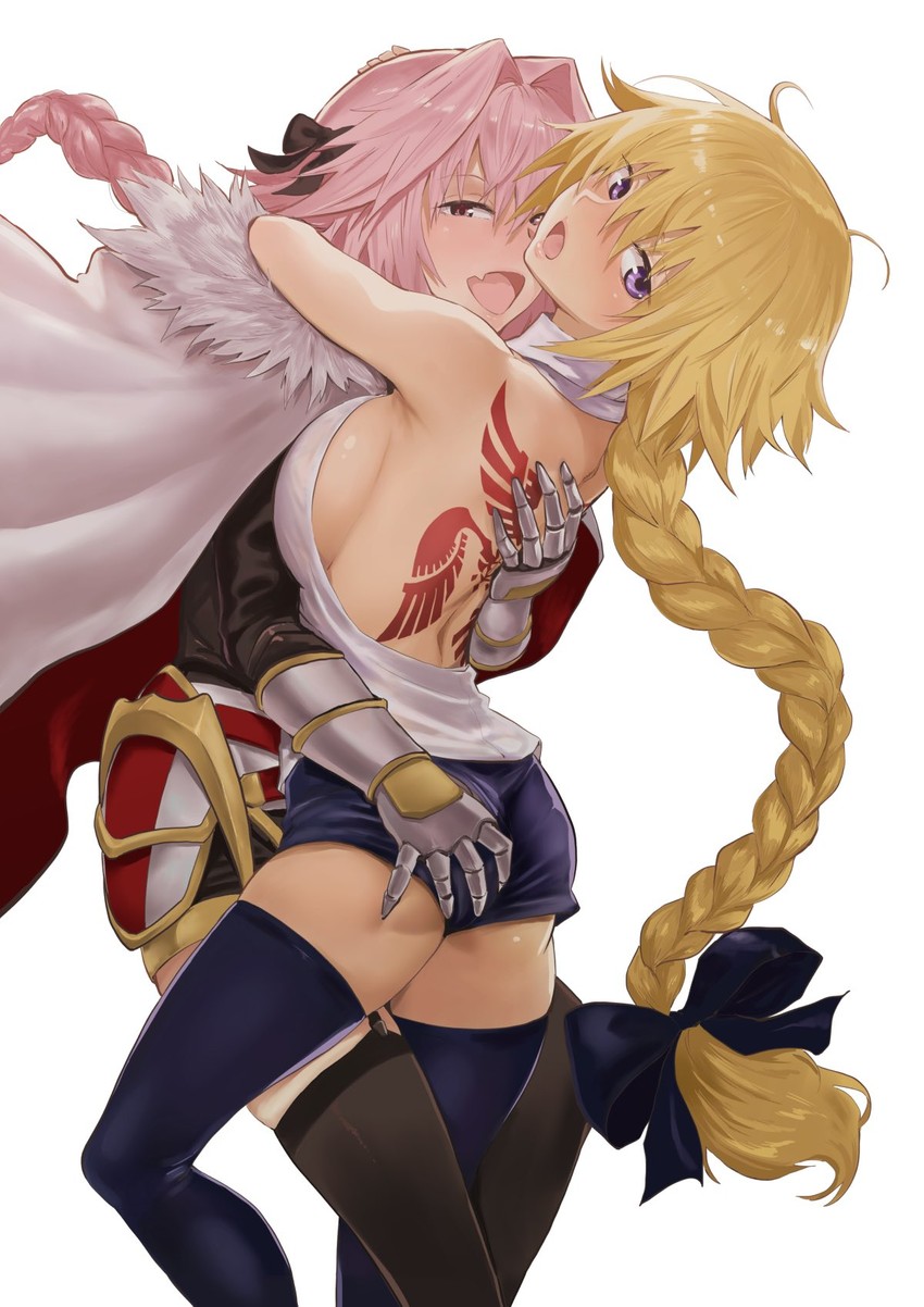 jeanne d'arc and astolfo (fate and 1 more) drawn by nekoi_mie