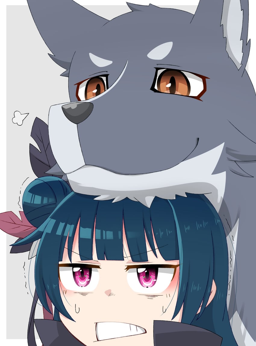 tsushima yoshiko, yohane, and lailaps (love live! and 2 more) drawn by tetetsu