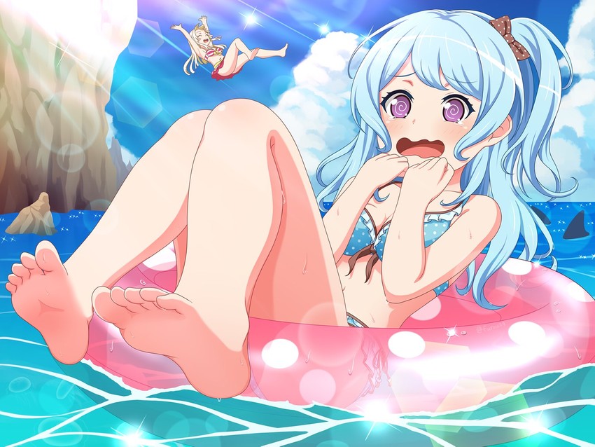 tsurumaki kokoro and matsubara kanon (bang dream!) drawn by furou