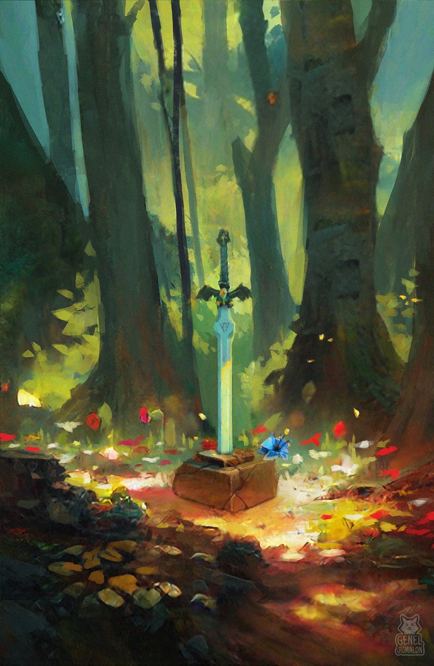 the legend of zelda drawn by genel_jumalon