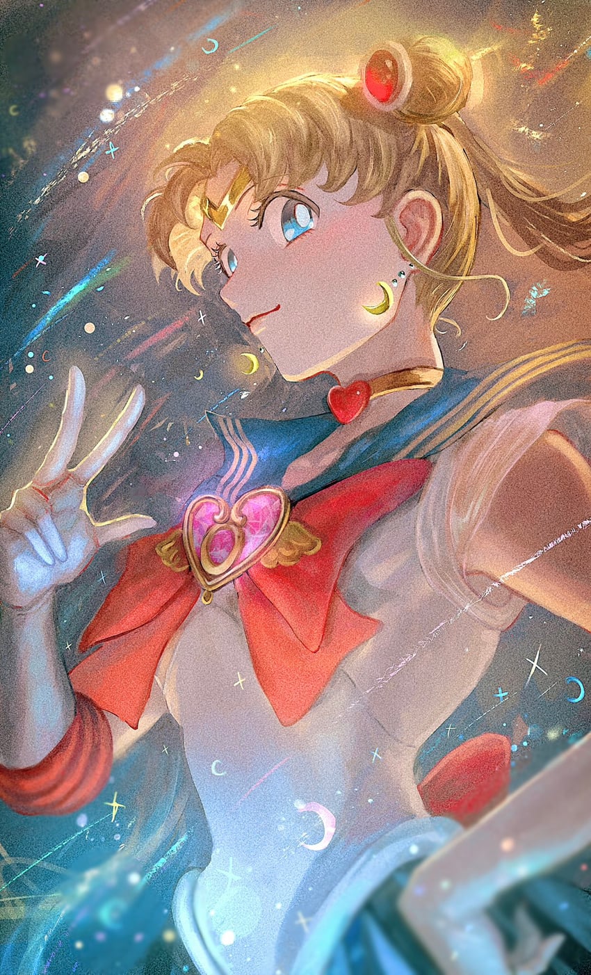 tsukino usagi and sailor moon (bishoujo senshi sailor moon) drawn by ao_(en6gtl)