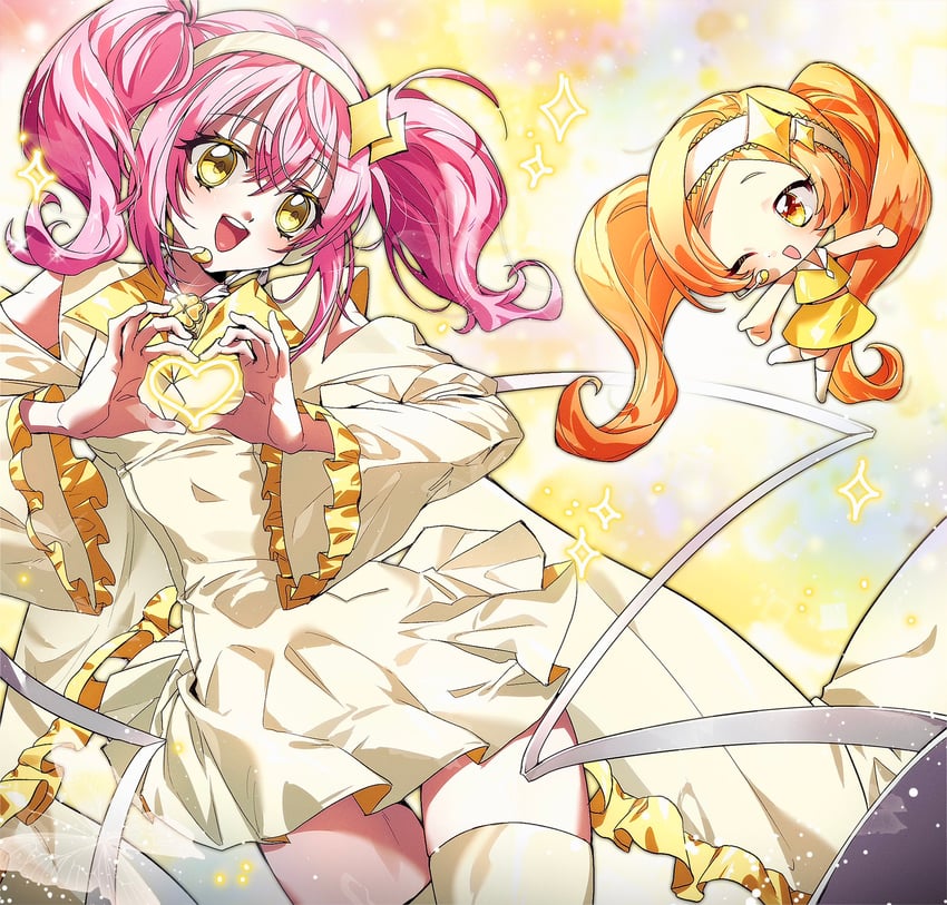 hinamori amu, dia, and amulet dia (shugo chara!) drawn by min_(bibbibtobib)