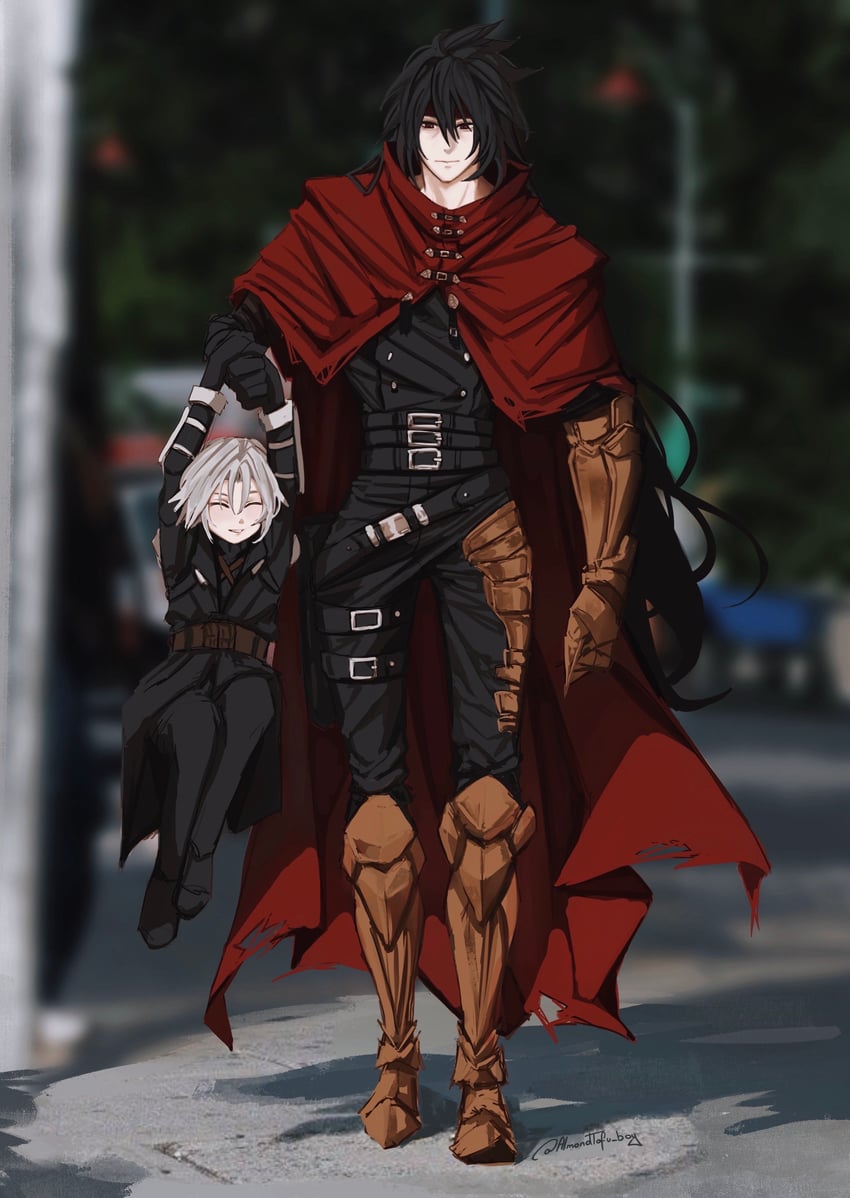 sephiroth and vincent valentine (final fantasy and 4 more) drawn by almondtofu_boy