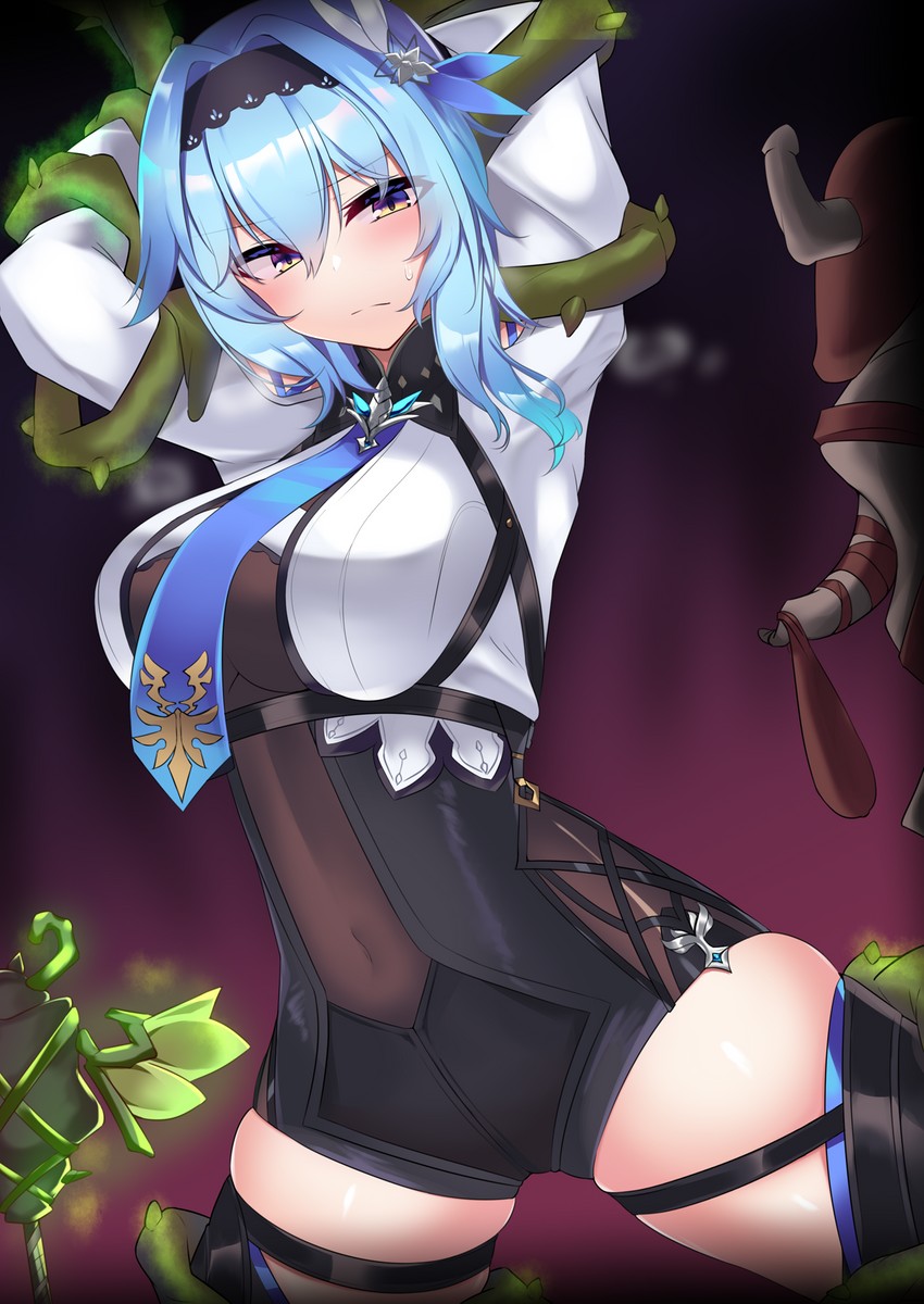 eula (genshin impact) drawn by kutan