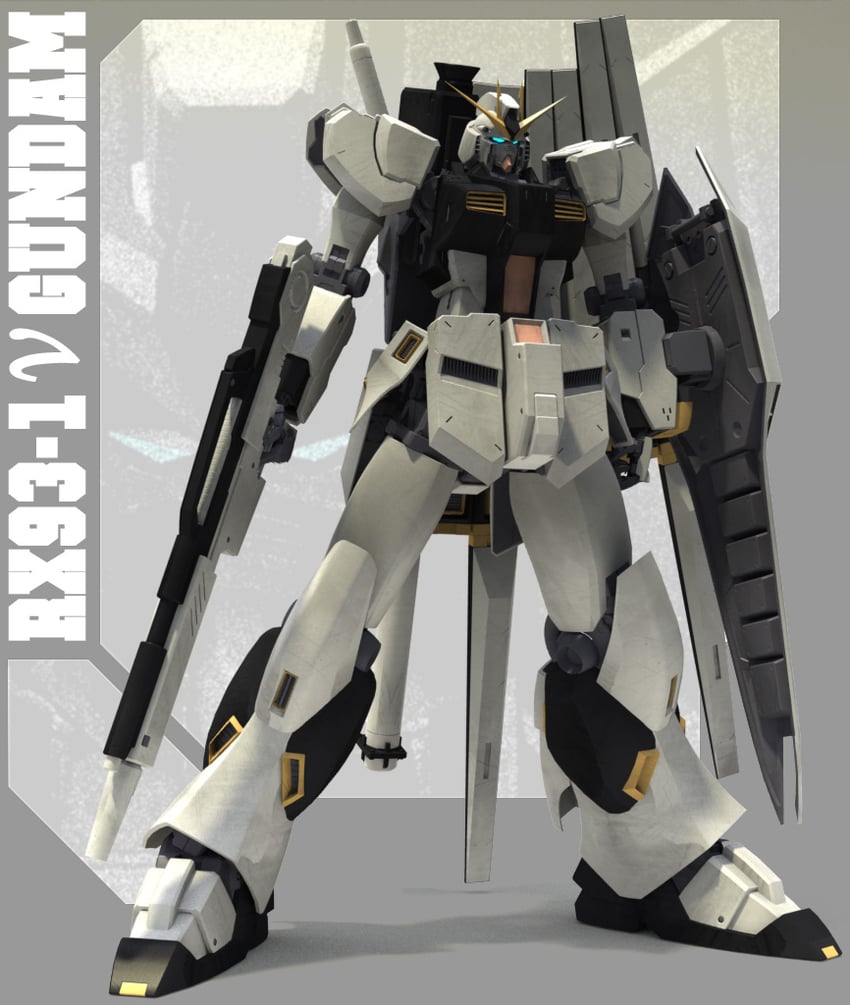 nu gundam (original and 2 more) drawn by g-db