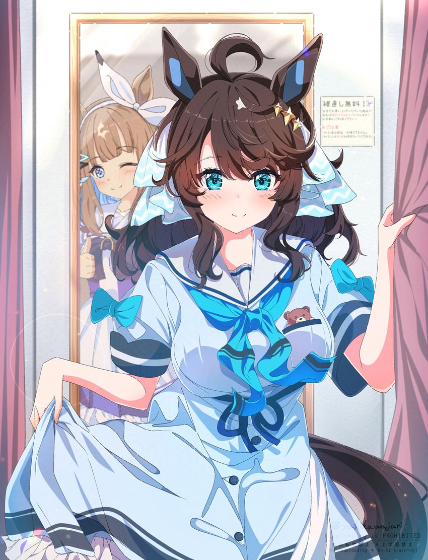 daring tact and almond eye (umamusume) drawn by juri-arima