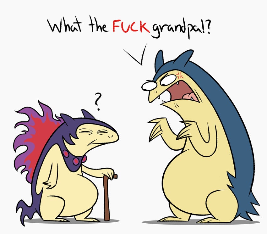 typhlosion and hisuian typhlosion (pokemon) drawn by sebvelaz