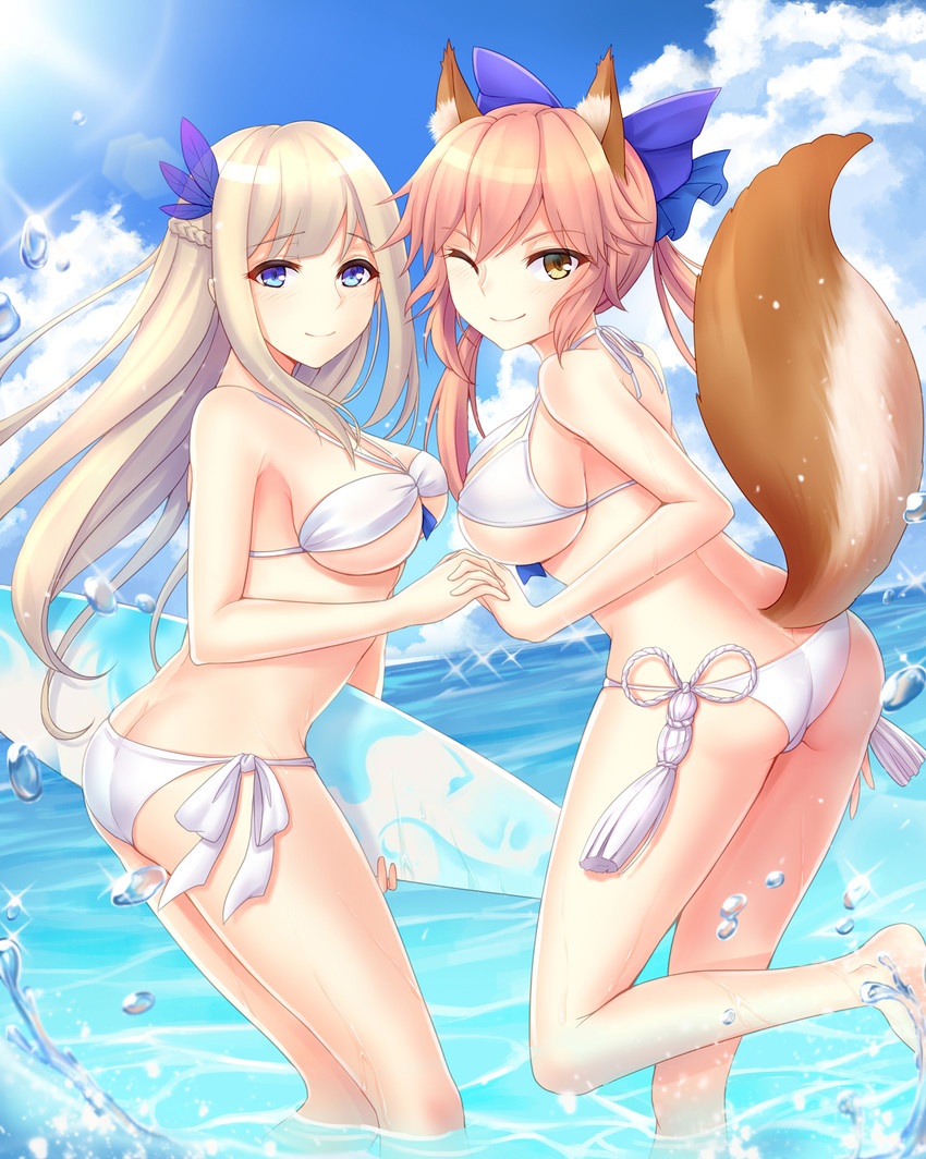 tamamo, tamamo no mae, and lexington (fate and 2 more) drawn by yuemanhuaikong